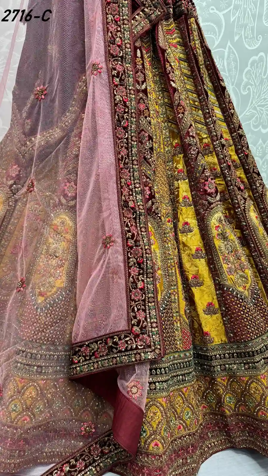 Anjani Art 2716A To 2716C Velvet Wholesale Lehenga Catalog — Wholesale Lehenga, MPA wholesale from Surat — view 3